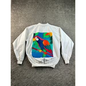 VINTAGE Cancun Mexico Peter Mussfeldt Shirt Mens M PEER Parrot Pullover READ